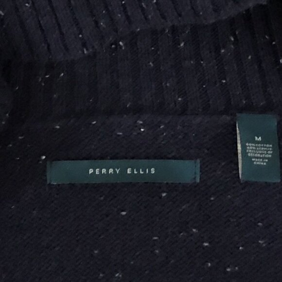 Perry Ellis Navy Blue Shawl Collar Cardigan – Size M - Picture 6 of 6